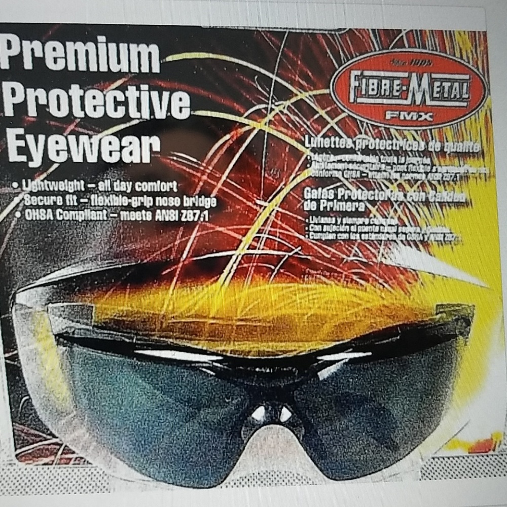 Fibre Metal welding safety protective eye wear
